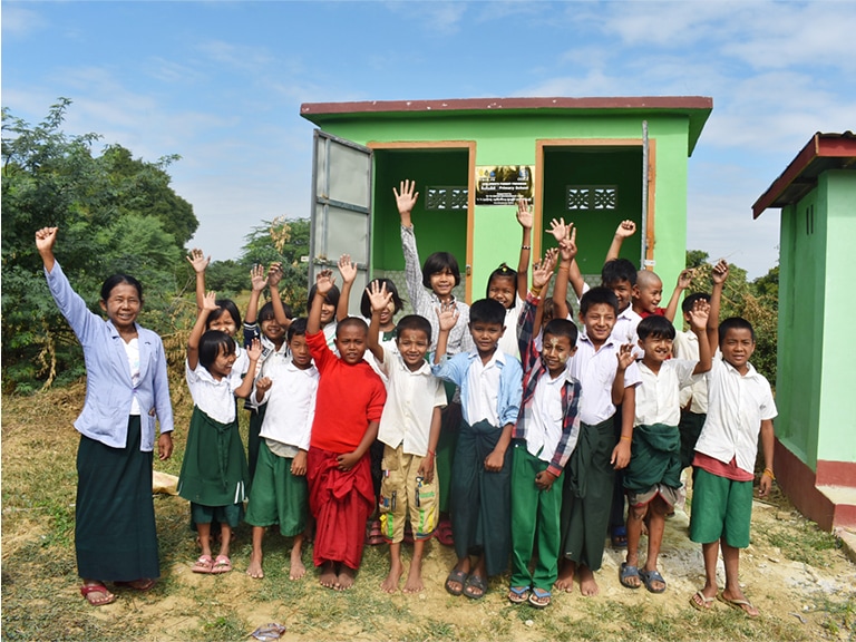 Myanmar project activity of TOTO Water Environment Fund grantee